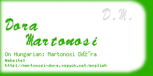 dora martonosi business card